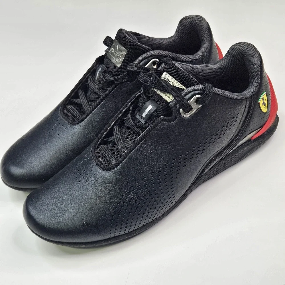 Puma Ferrari Drift Cat 5 Ultra II Black Red Sneakers Boys' Size 5.5C 307269-01
